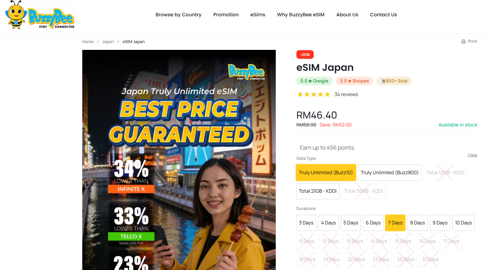 BuzzyBee Japan eSIM 2026